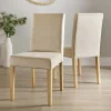 2 chaises velours creme mathilde