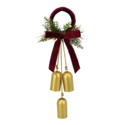 3 cloches gold avec nAud rouge