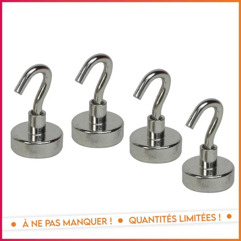 4 crochets magnetiques
