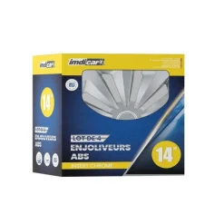 4 enjoliveurs fox argent avec in