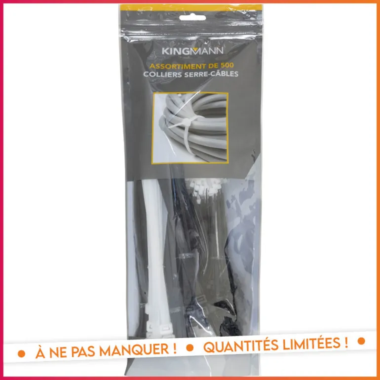 500 liens de serrage assortis