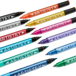 12 marqueurs doubles metalliques