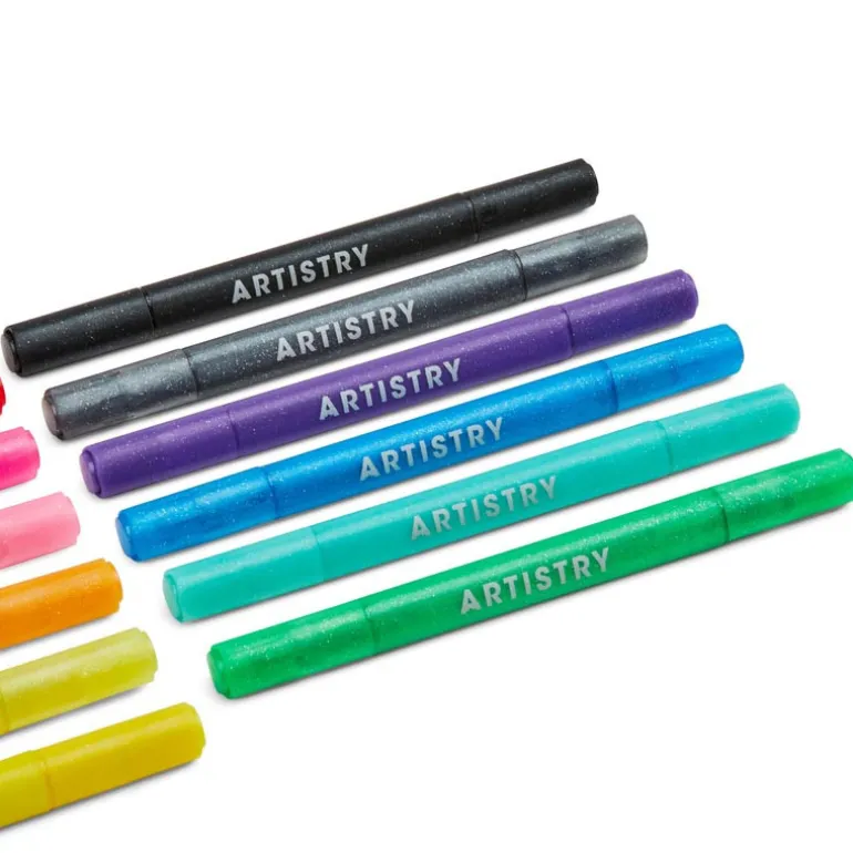 12 marqueurs doubles paillettes