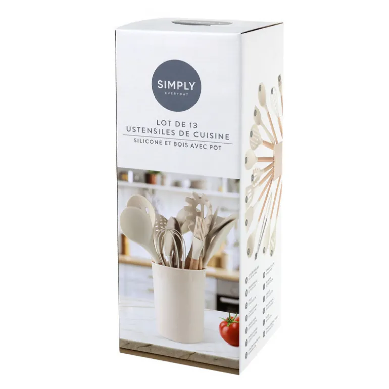 13 ustensiles de cuisine avc pot