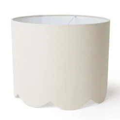 Abat jour lin bord feston