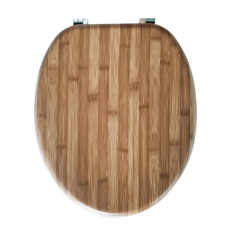 Abattant wc effet bois bambou