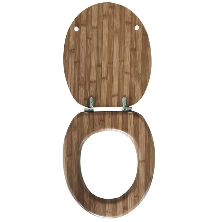 Abattant wc effet bois bambou