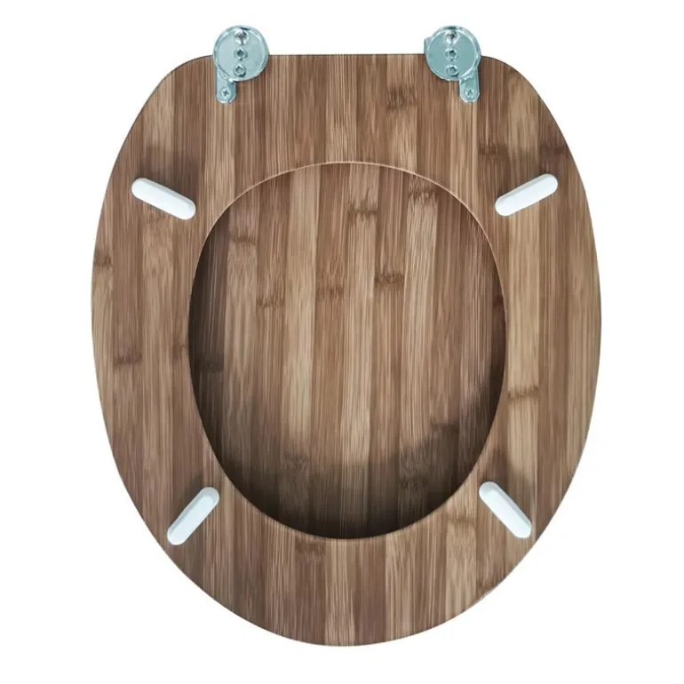 Abattant wc effet bois bambou