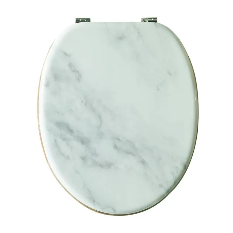 Abattant wc effet marbre blanc b