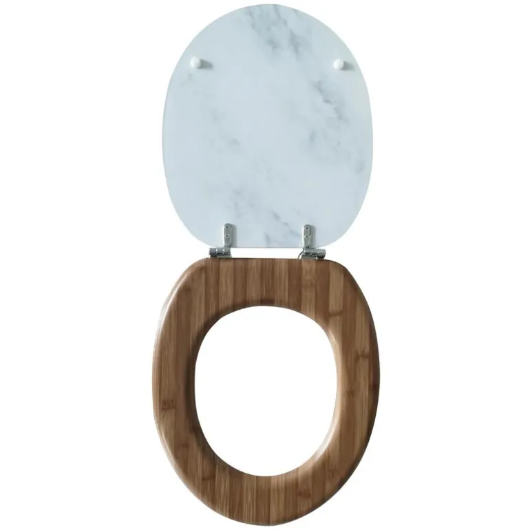 Abattant wc effet marbre blanc b