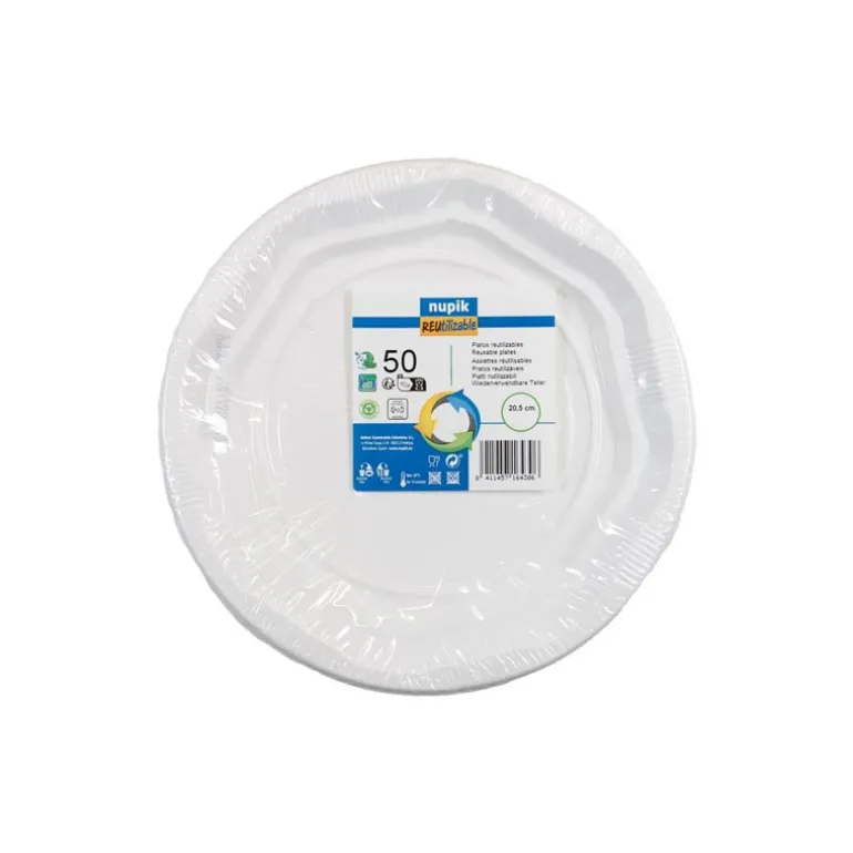 Assiette 20,5cm x50 plastique re