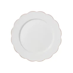 Assiette dessert fleur rose