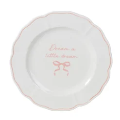 Assiette dessert slogan et noeud