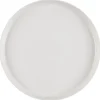 Assiette plate blanche rebord dr