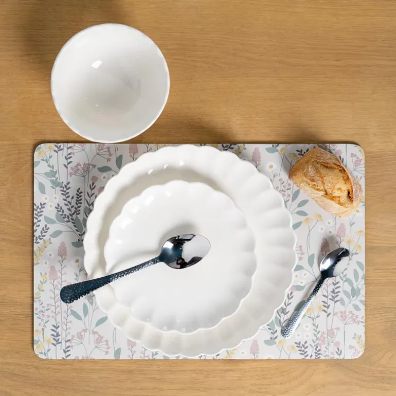 Assiette plate fleur d26.5cm