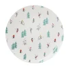 Assiette plate motif ski d26.5cm