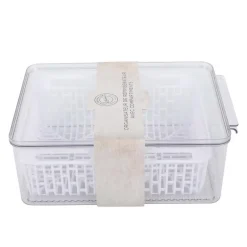 Bac rang frigo 2 panieres noir