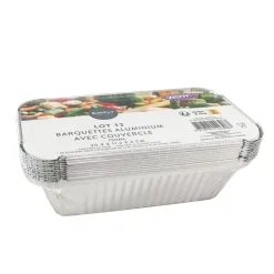 Barquette alu rect 0.75l x12