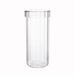 Bocal en verre strie & couvercle