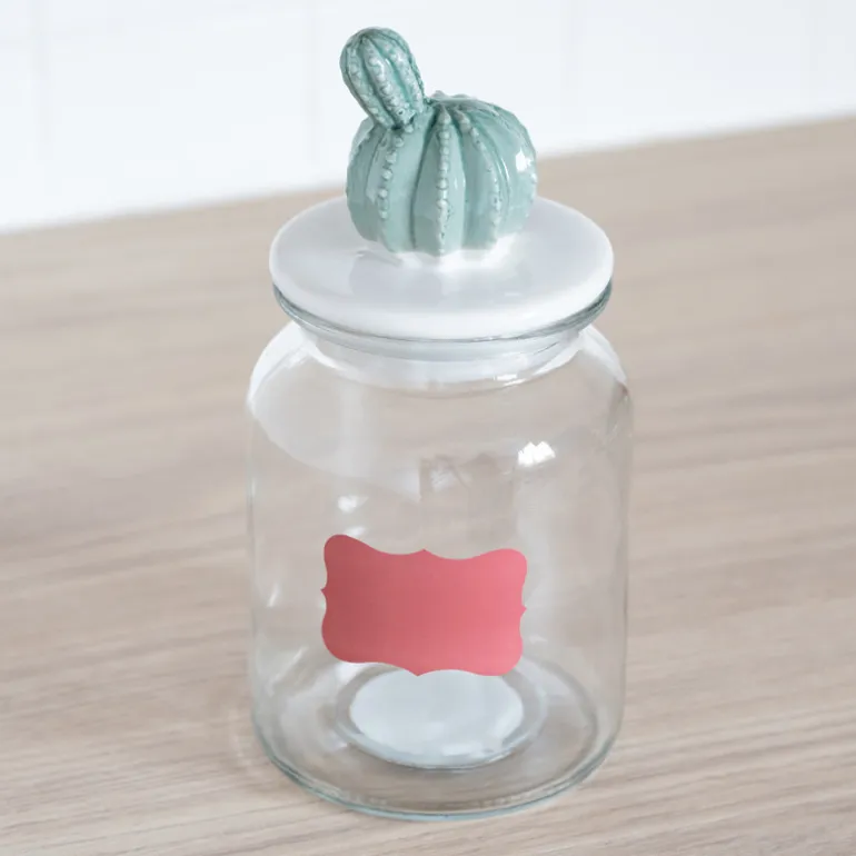 Bocal en verrre avec couvercle c