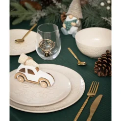 Bol blanc motif flocon d15.4cm