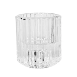 Bougeoir verre strie