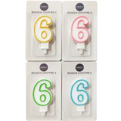 Bougie chiffre 6