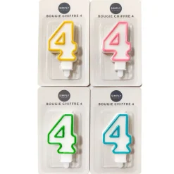 Bougie chiffre 4