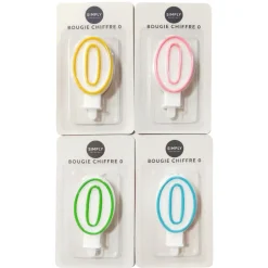 Bougie chiffre 0