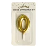 Bougie chiffre doree 0-9