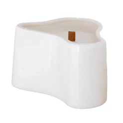 Bougie forme organique blanche