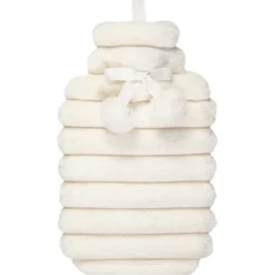 Bouilotte embossee blanche