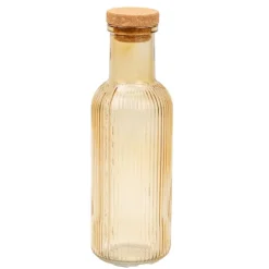 Bouteille 1l strie en verre