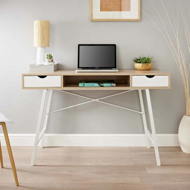 Bureau blanc/bois