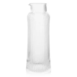 Carafe en verre strie transp 1l