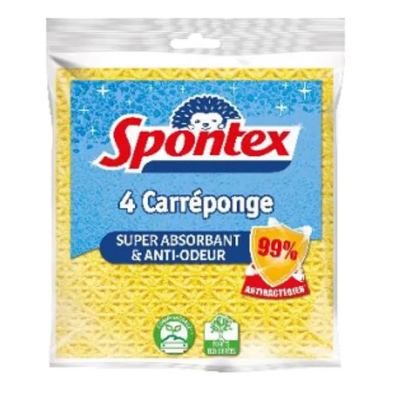 Carreponges x4 anti-bacteries