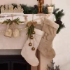 Chaussette beige noel