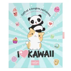 Coffret 4 bougies kawaii