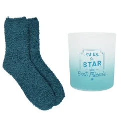 Coffret bougie parfumee message