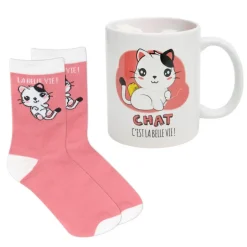 Coffret mug et chaussettes kawai