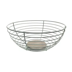 Corbeille a fruit kaki et bois