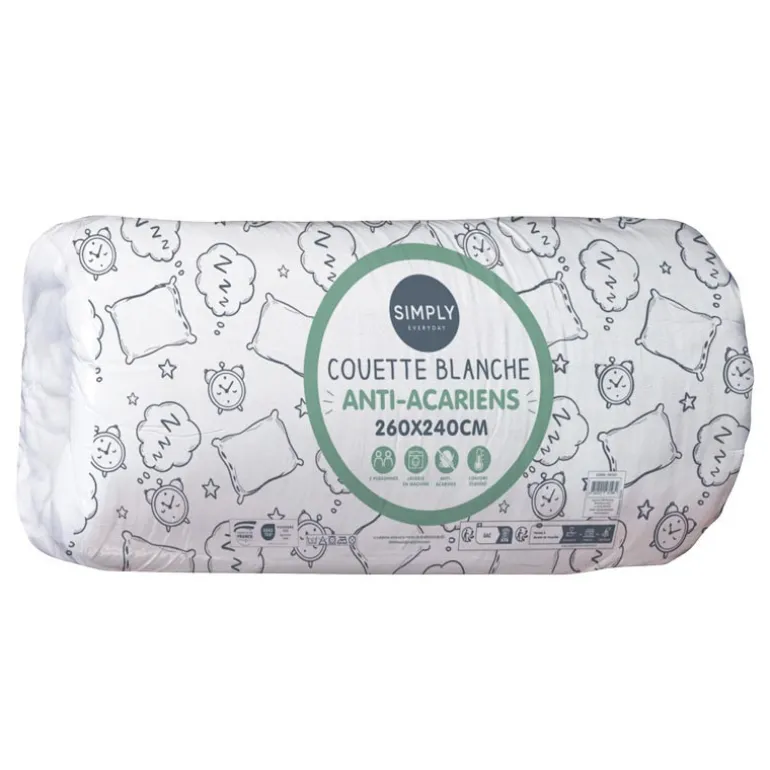 Couette blanche anti aca 260x240