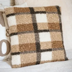 Coussin a carreaux 45x45cm