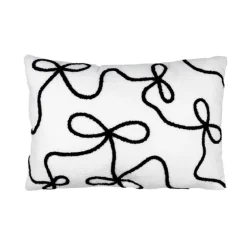 Coussin boucle nAuds noir 50x70c