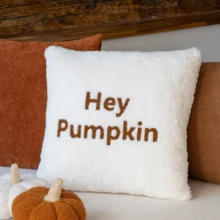 Coussin bouclette hey pumpkin cr