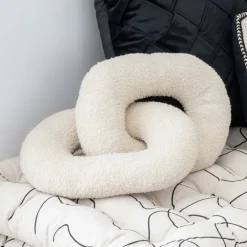 Coussin chaine creme 41x24cm