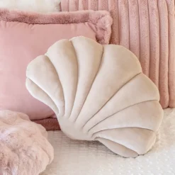 Coussin coquillage champagne