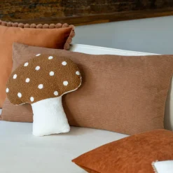 Coussin coteles marron 40x80cm