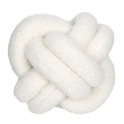 Coussin forme bouclette creme