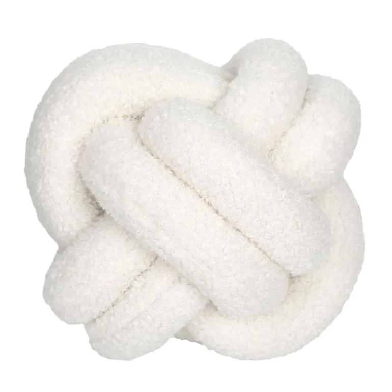 Coussin forme bouclette creme